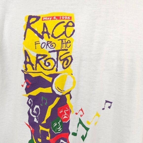 Race For The Arts T Shirt Mens Size Large Vintage 90s 1996 Luzerne County - Picture 2 of 7